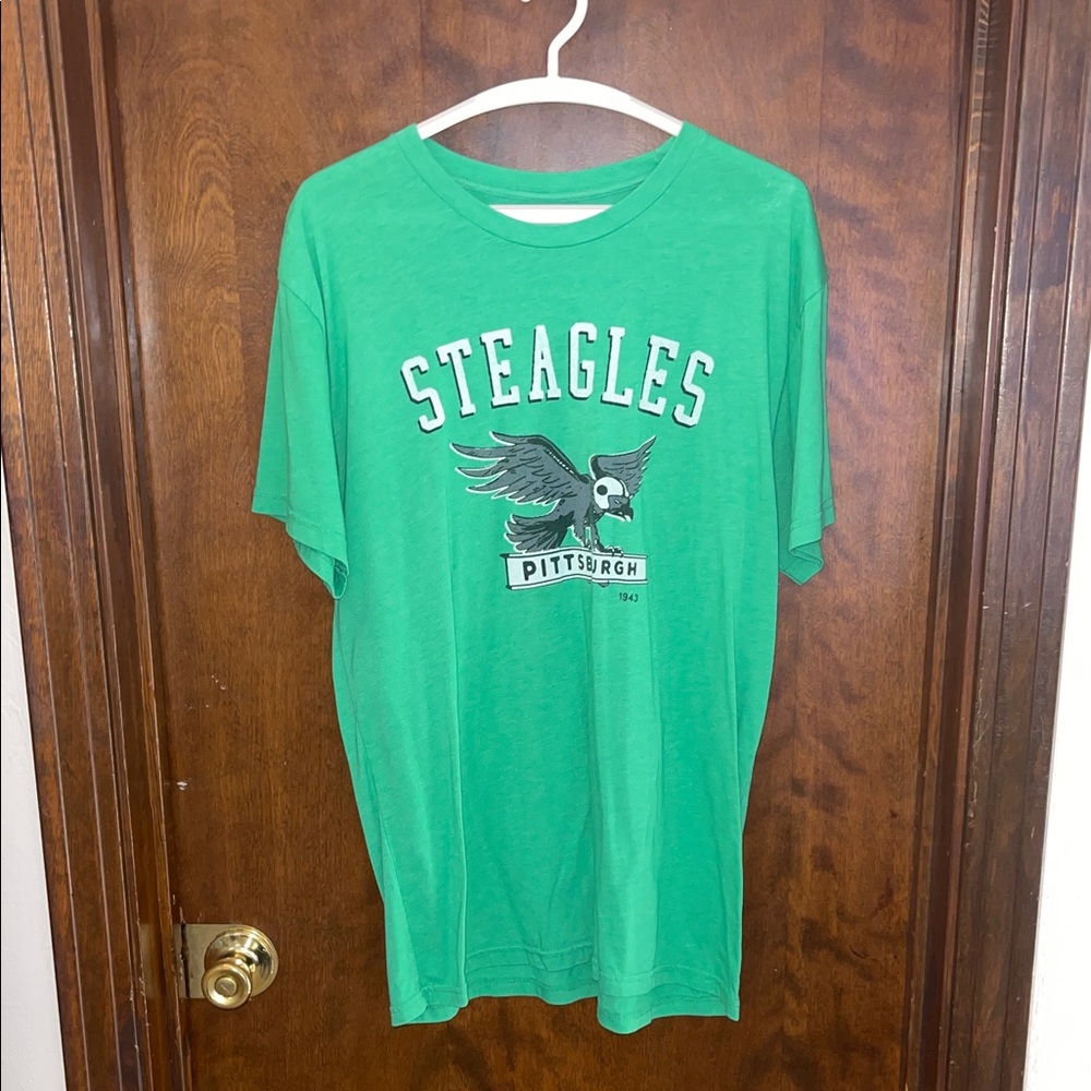 Steel City Steagles Pittsburgh Green Short Sleeve Graphic Tee XL